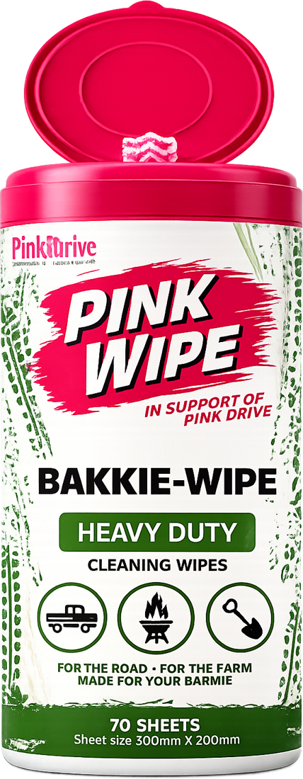Pink Wipe Bakkie-Wipe heavy duty tub